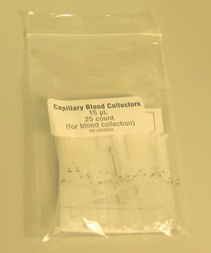 POLYMER TECHNOLOGY CAPILLARY BLOOD COLLECTORS - PLASTIC