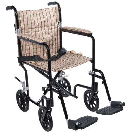 DRIVE MEDICAL DELUXE FLY-WEIGHT DELUXE ALUMINUM TRANSPORT CHAIR