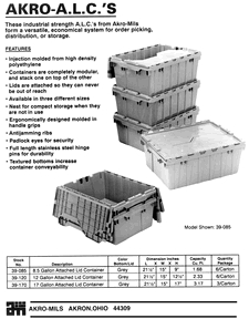 AKRO ATTACHED LID CONTAINERS
