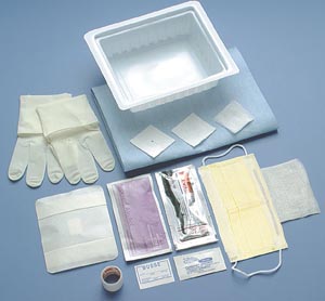 BUSSE CENTRAL LINE DRESSING CHANGE TRAY WITH TEGADERM DRESSING