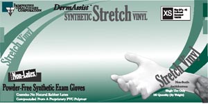 INNOVATIVE DERMASSIST STRETCH VINYL EXAM GLOVES
