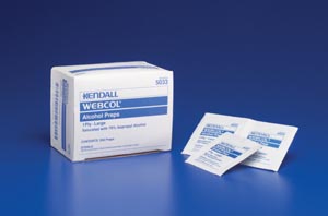 KENDALL WEBCOL ALCOHOL PREP PADS