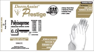 INNOVATIVE DERMASSIST PRESTIGE POWDER-FREE LATEX SURGICAL GLOVES