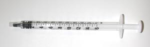 EXEL TB TUBERCULIN SYRINGES WITH LUER SLIP