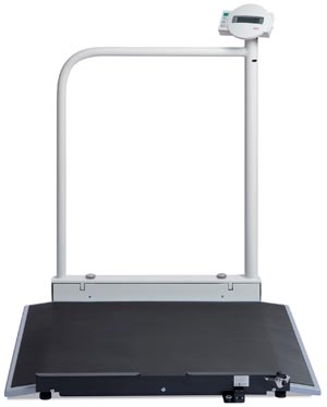 SECA 676 ELECTRONIC WHEELCHAIR SCALE WITH HANDRAIL
